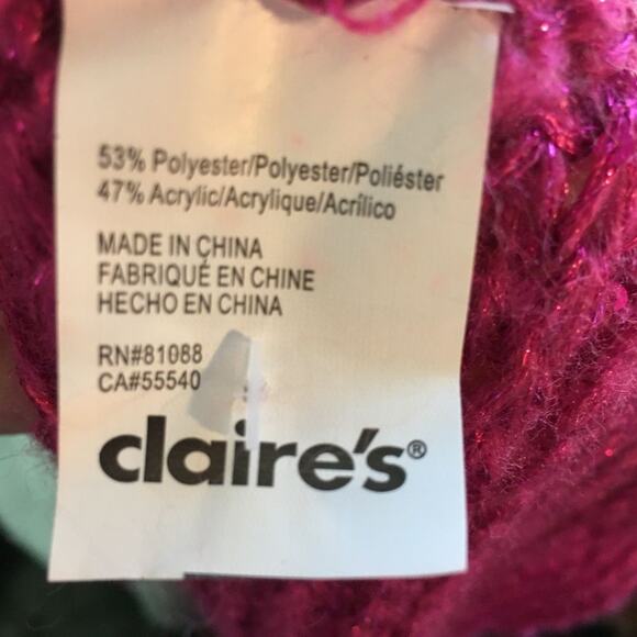 Claire's Pink Sparkle Infinity Scarf - Soft & Stylish - Picture 3 of 4